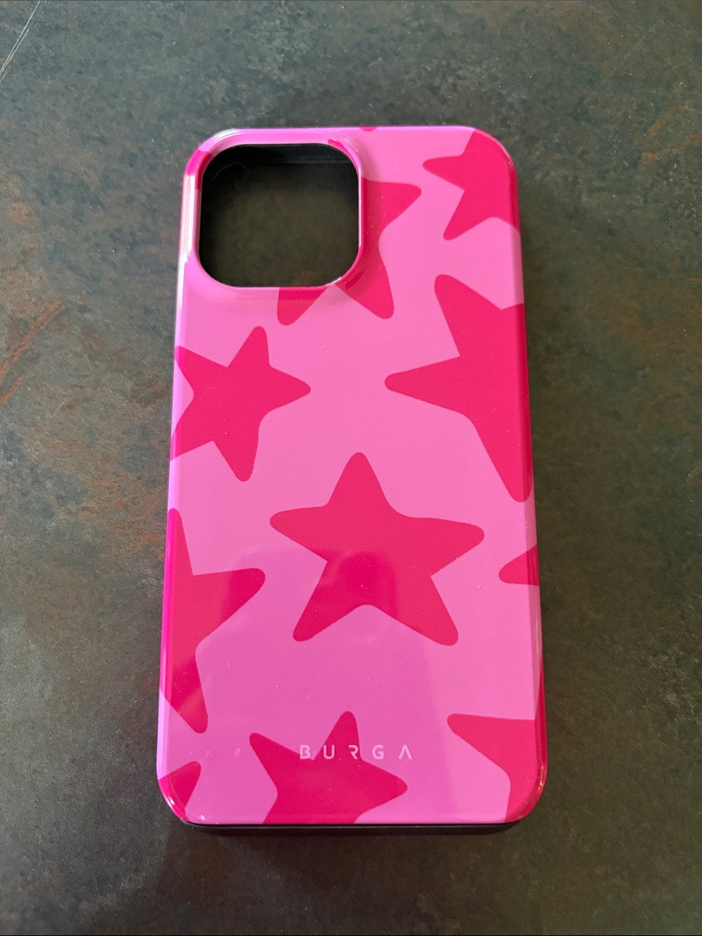 Burga Pink Star Pattern Phone Case - Hot Pink
